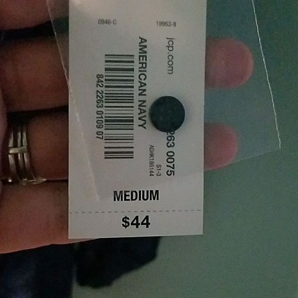 Light weight knot front Navy blouse - Picture 4 of 4